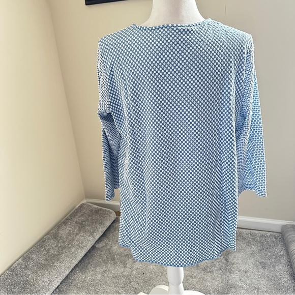 Alfred Dunner Small Blue White Dot Textured Knit Top | 3/4 Sleeve Tunic NWT
⸻ - Picture 2 of 8